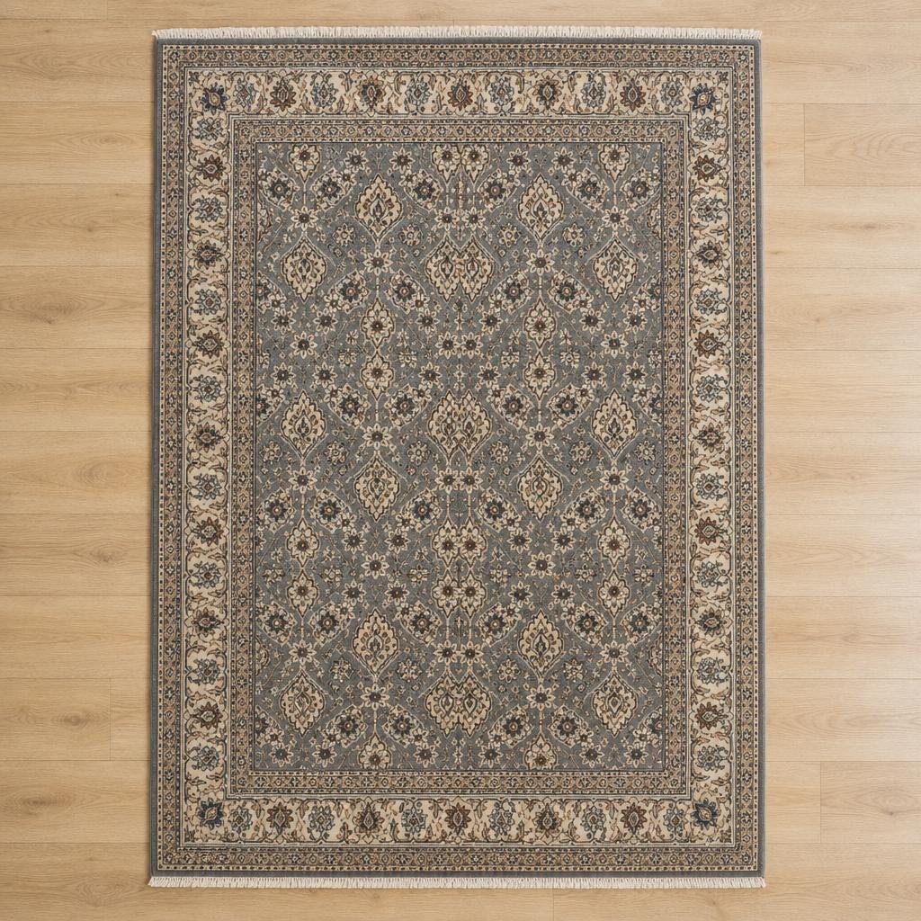 Grey Herati Rug 4' 11 x 6' 7