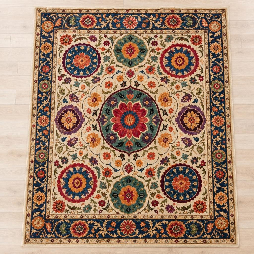 Multi Colored Suzani Rug 8' 1 x 10'